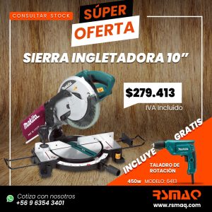 Sierra Ingletadora 10" + Taladro de Rotación - Imagen 1