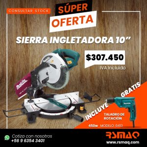 Sierra Ingletadora 10" + Taladro de Rotación